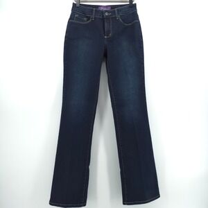 NYDJ Women Jeans Bootcut Size 2 Dark Blue Lift Tuck Denim